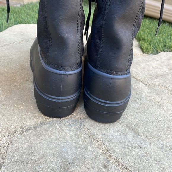 Adler Black Canvas Women’s Boots Size 10 - Picture 4 of 5